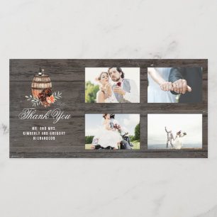 Burgundy Floral Barrel Rustic Thank You Wedding