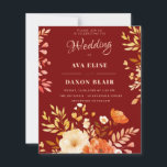 Burgundy Floral Budget Wedding Invitation<br><div class="desc">Celebrate your special day with this stunning burgundy floral budget wedding invitation. Featuring rich burgundy blooms set against a soft, neutral background, this design strikes the perfect balance between elegance and affordability. Ideal for couples looking to add a touch of romance and charm to their wedding day, without breaking the...</div>