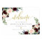 Burgundy Floral calligraphy Wedding Welcome Sign