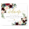Burgundy Floral calligraphy Wedding Welcome Sign