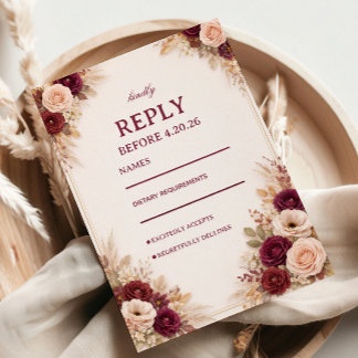 Burgundy Floral Elegant Response