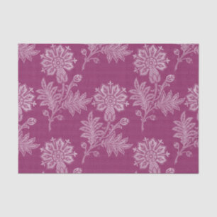 Burgundy Floral Lace Bridal Shower Tissue Paper