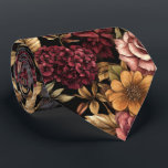 Burgundy  Floral Pattern  Tie<br><div class="desc">Elevate your look with this necktie featuring a beautiful burgundy floral pattern. Ideal for adding a touch of sophistication to any outfit,  it’s perfect for formal events,  weddings,  or business wear. A stylish and versatile accessory for both special occasions and everyday elegance.</div>