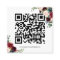Burgundy Floral Script QR Code Wedding RSVP Card
