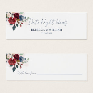 Burgundy Floral Wedding Shower Date Night Ideas