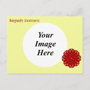 Burgundy Flower Ribbon Template by Kenneth Yoncich Postcard