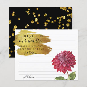 Burgundy Flower Share a Memory Funeral Card
