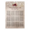 Burgundy Flowers Rustic Wedding Seating Chart