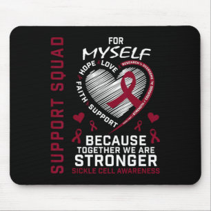 Burgundy For Myself Sickle Cell Awareness Items Pr Mouse Pad
