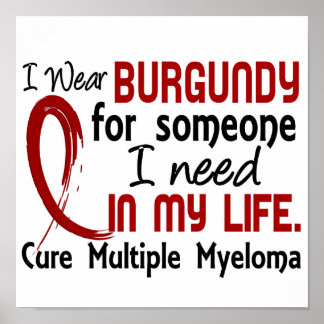 Burgundy For Someone I Need Multiple Myeloma Poster
