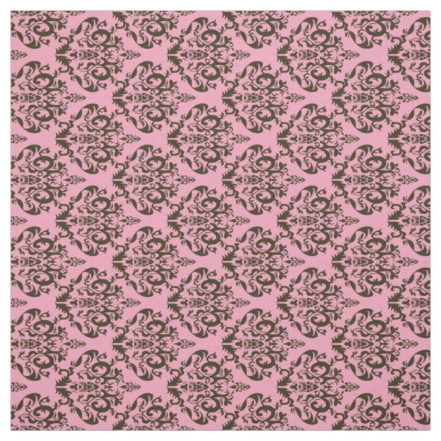 Burgundy Frosted Orchid Damask Fabric (Swatch)