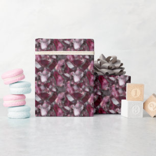 Burgundy Gemstones Wrapping Paper