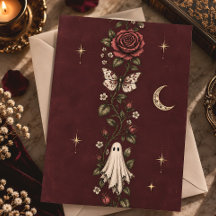 Burgundy Ghost Rose Celestial Gothic
