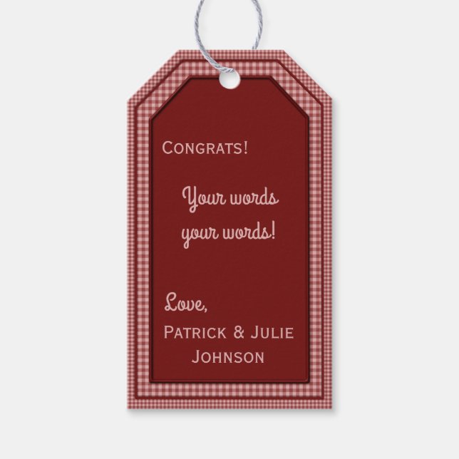 Burgundy Gingham-HANG/GIFT TAG TEMPLATE (Front)