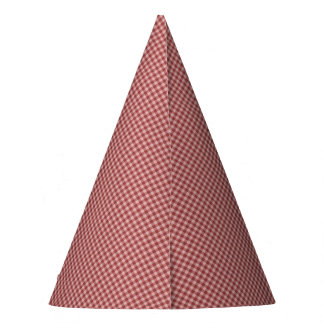 Burgundy Gingham-PAPER PARTY HATS