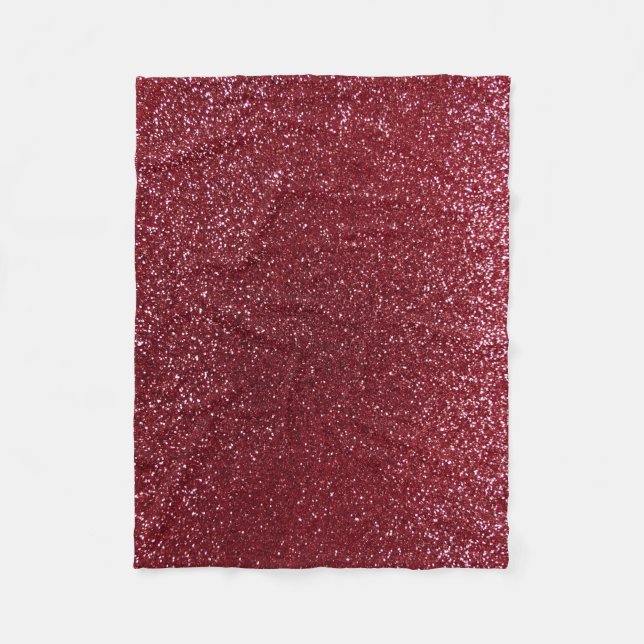 Burgundy glitter fleece blanket (Front)