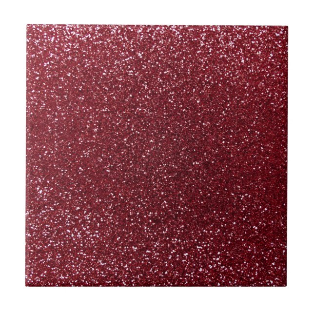 Burgundy glitter tile (Front)