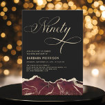 Burgundy Gold Agate 90th Ninety Birthday Party Invitation<br><div class="desc">A luxurious and sophisticated 90th birthday invitation featuring a rich burgundy and gold agate design. This invitation blends modern elegance with timeless charm. The deep burgundy tones accented by radiant gold details create a refined and stylish aesthetic,  making it the perfect choice for a memorable and upscale milestone celebration.</div>
