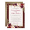 Burgundy Gold Confetti Floral Wedding Invitation