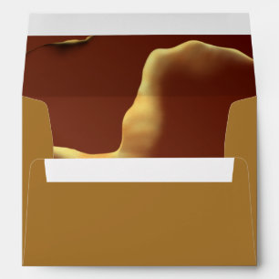 🤵 Burgundy Gold Elegant Inky Abstract Wedding Envelope