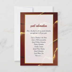 🤵 Burgundy Gold Elegant Inky Abstract Wedding   Invitation