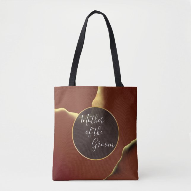 🤵 Burgundy Gold Elegant Inky Abstract Wedding   Tote Bag (Front)