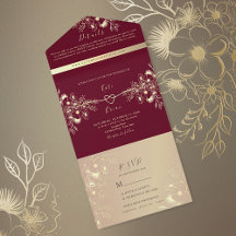 Burgundy Gold Fall Wedding