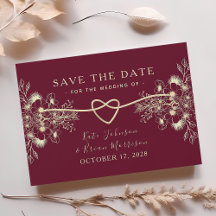 Burgundy Gold Floral Fall