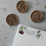 Burgundy Gold Floral Return Address Label<br><div class="desc">This burgundy gold floral return address label is perfect for a winter wedding. The elegant boho design features watercolor navy,  blush pink and wine shade flowers with artistic penciled details.</div>