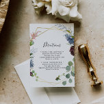 Burgundy Gold Geometric Wedding Directions Enclosure Card<br><div class="desc">This burgundy gold geometric wedding directions enclosure card is perfect for a winter wedding. The elegant boho design features watercolor navy,  blush pink and wine shade flowers with artistic penciled details.</div>