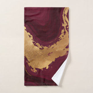 Burgundy Gold Luxury Popular Collection Bath Towel Set