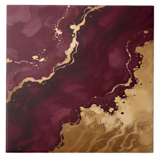 Burgundy Gold Luxury Trendy Collection Tile