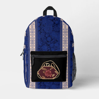 Burgundy Gold Purse AI art 