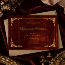 Burgundy Grand Opera Save the Date Invitation