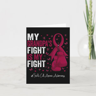 Burgundy Grandfather Sickle Cell Anaemia Awareness Card