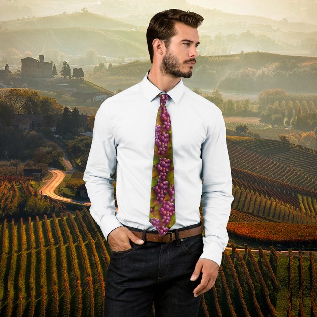 Burgundy Grapes Wine Lover Tie (Creator Uploaded)