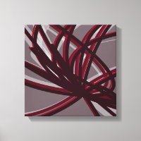 Burgundy & Grey Abstract Ribbons | Shadows & Light
