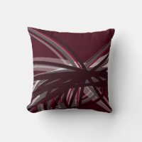 Burgundy Grey & White Artistic Abstract Ribbons