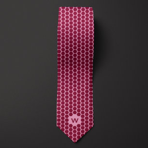 Burgundy Honeycomb Casual Tie