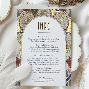 Burgundy Insert INFO Gold Vintage Art Nouveau Foil Holiday Postcard