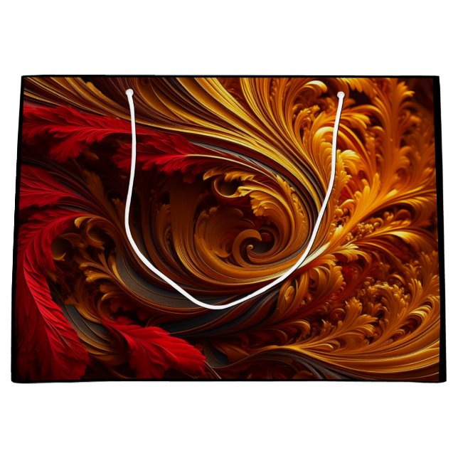 Burgundy It's a Wrap  Large Gift Bag (Front)