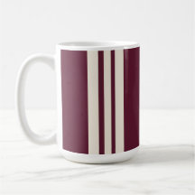 Burgundy Ivory Pinstripe Elegant Modern
