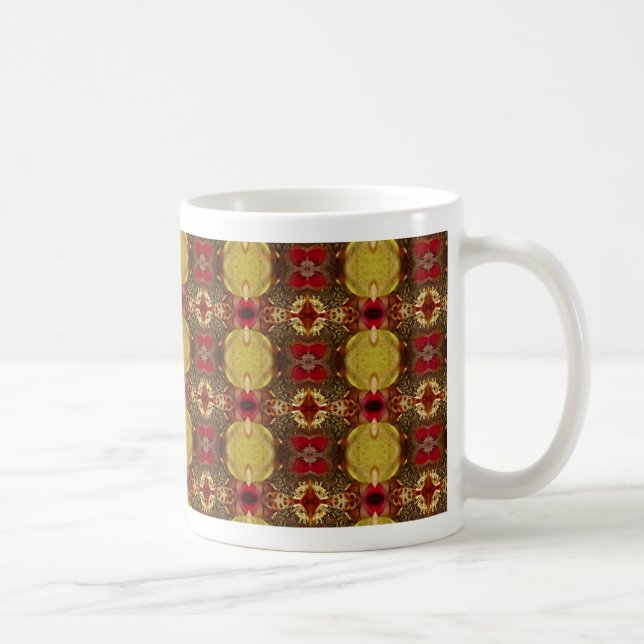 Burgundy Jewel pattern mug (Right)