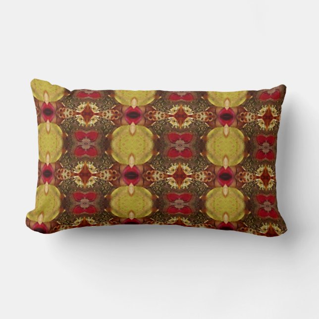 Burgundy Jewel pattern pillow (Front)