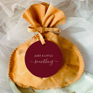 Burgundy Just a Little Something All Occasion  Favour Tags