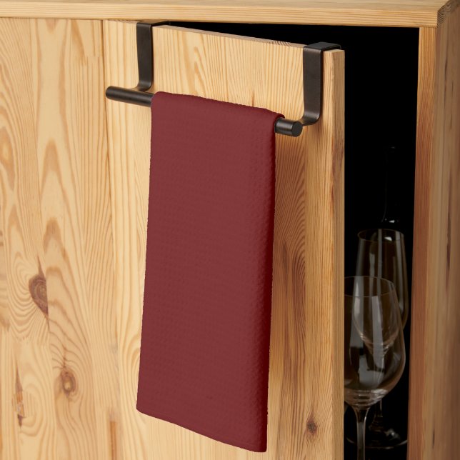 Burgundy Kitchen Hand Towel (Thirds Fold)