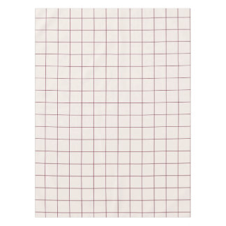 Burgundy Large Windowpane Plaid Tablecloth