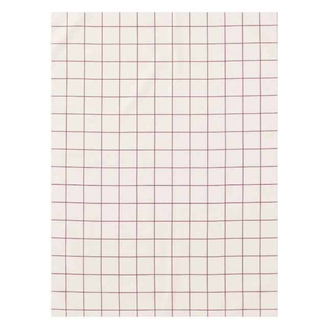 Burgundy Large Windowpane Plaid Tablecloth (Front)
