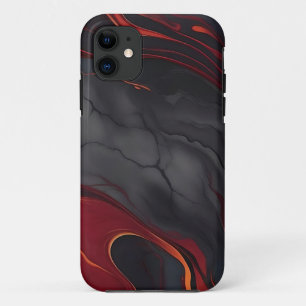 Burgundy Lava Marble Case-Mate iPhone Case