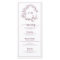 Burgundy Leafy Crest Monogram Wedding Menu